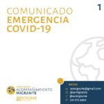 Comunicado de emergencia por COVID-19